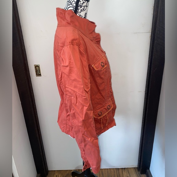 Live A Little Size XL Orange Utility Jacket with Four Pockets with Large Snaps - Picture 5 of 13